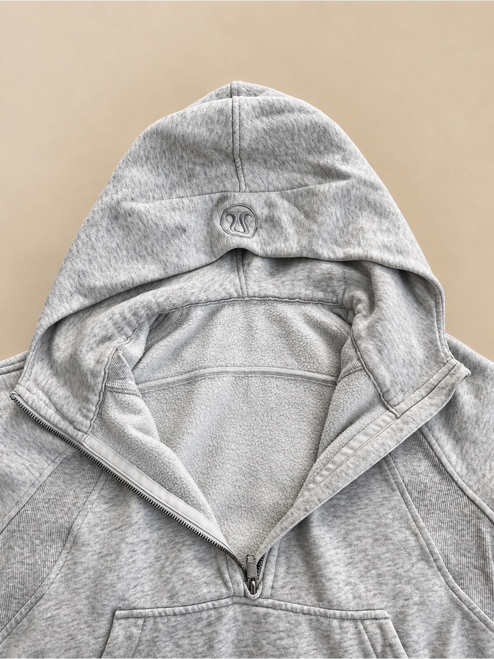 Lululemon Scuba Oversized Half Zip Hoodie Heathered Gray M/L - Picture 5 of 9